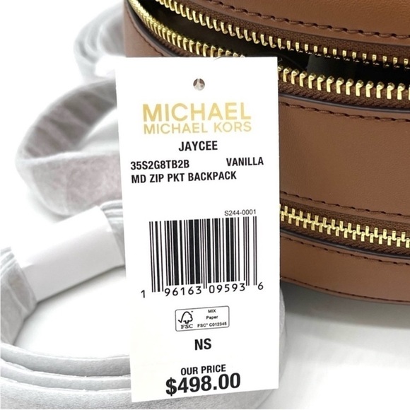 Michael Kors Jaycee Medium Zip Packet
Backpack Vanilla/Brown main image 9